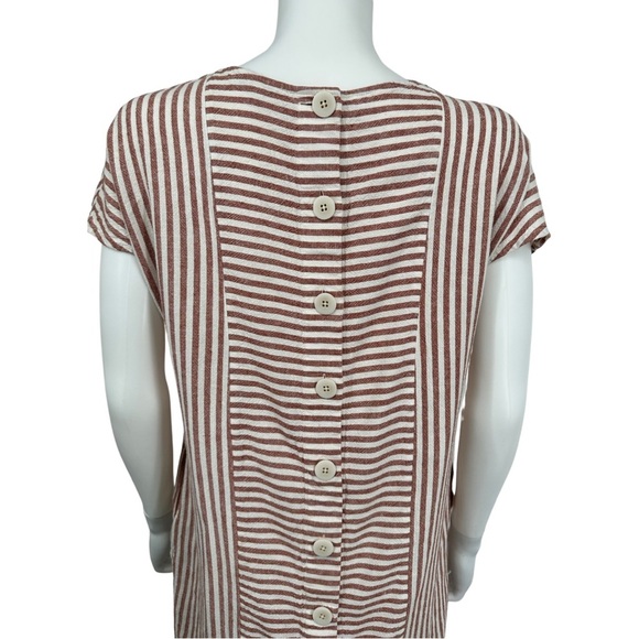 Madewell Linen Blend Button Back Dress - Picture 5 of 9